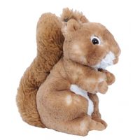 Pluche eekhoorn knuffel - bruin - 20 cm   - - thumbnail