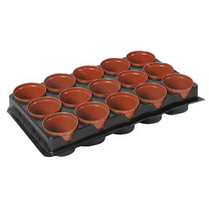 15x stuks Kunststof kweekpotjes/stekpotjes 7 x 7 cm   -