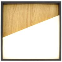 ECO-Light 9360 M WO VISTA LED-plafondlamp LED 37 W Hout, Zwart