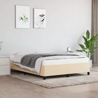 Bedframe zonder matras stof crèmekleurig 140x200 cm - thumbnail
