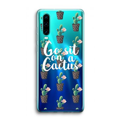 Cactus quote: Huawei P30 Transparant Hoesje