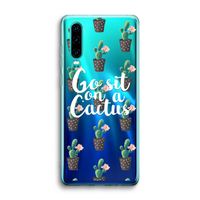 Cactus quote: Huawei P30 Transparant Hoesje