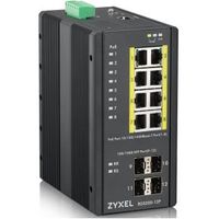 ZyXEL RGS200-12P Managed L2 Gigabit Ethernet (10/100/1000) Power over Ethernet (PoE) Zwart