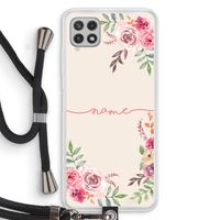 Rozen: Samsung Galaxy A22 4G Transparant Hoesje met koord