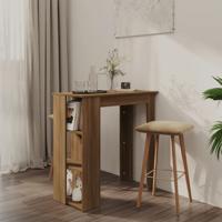 Bartafel met schap 102x50x103,5 cm bewerkt hout bruin eiken