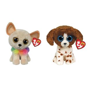 Ty - Knuffel - Beanie Boo's - Chewey Chihuahua & Muddles Dog