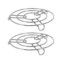 Onderzetters voor kookpannen - 2x - hete pannen - draad metaal - Dia 19 cm
