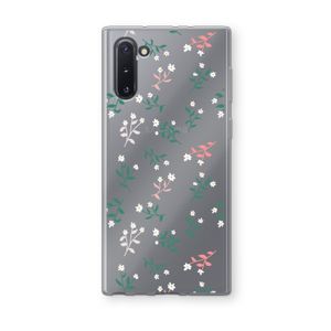 Small white flowers: Samsung Galaxy Note 10 Transparant Hoesje