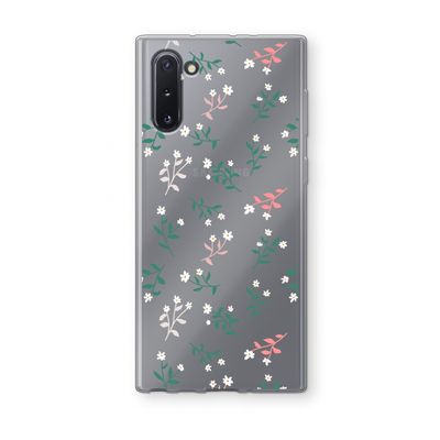 Small white flowers: Samsung Galaxy Note 10 Transparant Hoesje