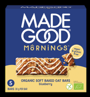 MadeGood Mornings Blueberry Soft Baked Oat Bars