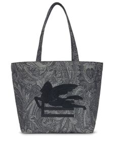 ETRO grand sac à main à motif en cachemire en jacquard - Noir