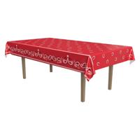 Boeren zakdoek tafelkleed - rood - kunststof - 275 x 135 cm - boeren feest thema tafelzeil Boeren zakdoek tafelkleed - rood - kunststof - 275 x 135 cm - boeren feest thema tafelzeil