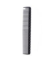 YS Park Kam Quick Cutting Grip Comb Long&Round Tooth Ref. YS-338 Carbon Zwart 1Stuks