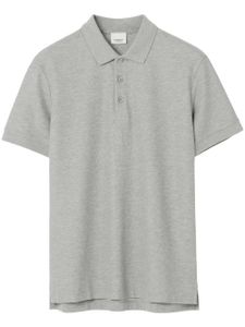 Burberry polo en coton à broderies - Gris