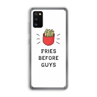 Fries before guys: Samsung Galaxy A41 Transparant Hoesje