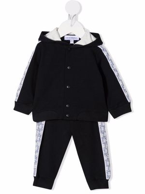 Emporio Armani Kids survêtement à bande logo - Bleu