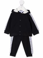 Emporio Armani Kids survêtement à bande logo - Bleu