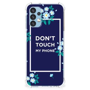 Samsung Galaxy A13 (4G) Anti Shock Case Flowers Blue DTMP