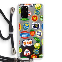 Fruitsticker: Samsung Galaxy S20 Plus Transparant Hoesje met koord