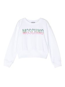 Moschino Kids sweat à logo imprimé - Blanc