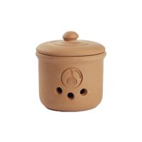 Terracotta pot voor uien of knoflook Maat: Knoflookpot Ø 11,5 cm / h 11,5 cm / vol. 0,5 l / 580 g - thumbnail