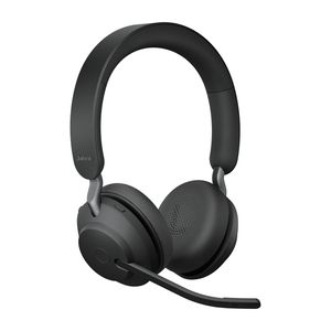 Jabra Evolve2 65 UC On Ear headset Telefoon Bluetooth Stereo Zwart Noise Cancelling Volumeregeling, Indicator voor batterijstatus, Microfoon uitschakelbaar
