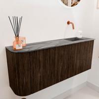 Toiletmeubel Mondiaz Joya Dlux | 101.6 cm | Meubelkleur Walnut | Faye wastafel Sombra Wasbak Rechts | Zonder kraangat(en) Toiletmeubel Mondiaz Joya Dlux | 101.6 cm | Meubelkleur Walnut | Faye wastafel Sombra Wasbak Rechts | Zonder kraangat(en)