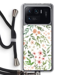Botanical sweet flower heaven: Xiaomi Mi 11 Ultra Transparant Hoesje met koord