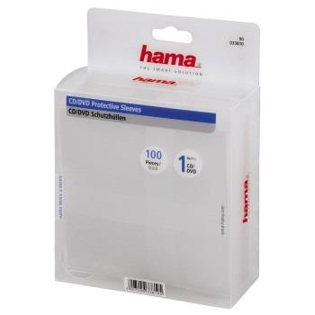 Hama cd/dvd hoesjes 100 pak transparant