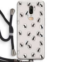Miauw: OnePlus 6 Transparant Hoesje met koord
