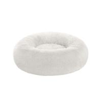 Wasbaar donutvormig hondenbed met zacht pluche, Wolk wit / L 60 x B 60 x H 20 cm