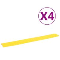VidaXL Kabelbeschermers drempel 4 st 98,5 cm geel