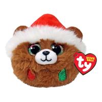 Ty Beanie Ty teeny puffies christmas bear pudding, 10cm