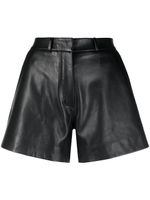 Claudie Pierlot short en cuir à taille mi-haute - Noir - thumbnail