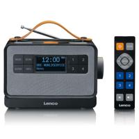 LENCO PDR-065BK - Draagbare FM/DAB+ radio met grote knoppen en "Easy Mode" functie, zwart