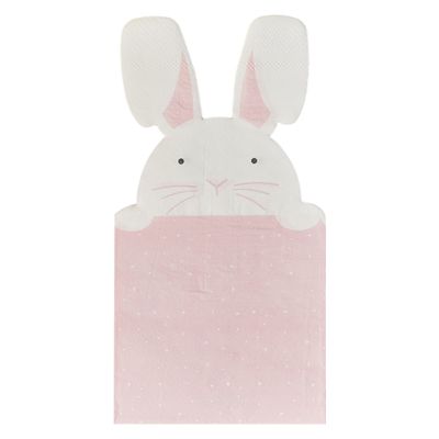Paas Servetten Konijn Roze/Wit (16st)