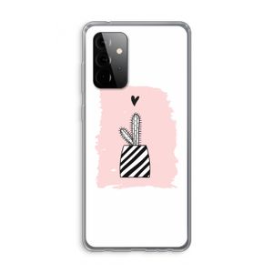 Zwart-wit cactus: Samsung Galaxy A72 Transparant Hoesje