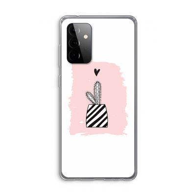 Zwart-wit cactus: Samsung Galaxy A72 Transparant Hoesje
