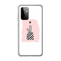 Zwart-wit cactus: Samsung Galaxy A72 Transparant Hoesje