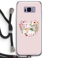 GRL PWR Flower: Samsung Galaxy S8 Plus Transparant Hoesje met koord