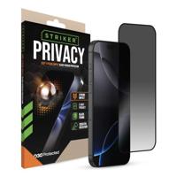 Striker D3O Xtreme Impact Privacy Glass Screen Protector - Black Frame - Apple iPhone 16 Pro Max
