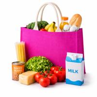 Jute boodschappen strandtas - 1x - roze - 42 x 36 cm - Strandartikelen beach bags/shoppers