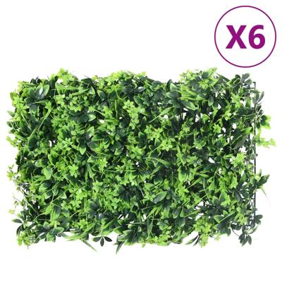 VidaXL Hek met kunstbladeren 6 st 40x60 cm groen
