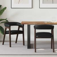 Eettafelstoelen 2 pcs Licht Bruin 54 x 57 x 73 cm