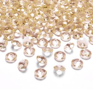 200x Hobby/decoratie gouden diamantjes/steentjes 12 mm/1,2 cm