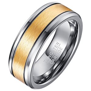 Mendes Wolfraam ring heren Gold Brushed-18mm