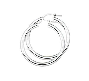 TFT Creolen Ronde Buis Zilver Glanzend 5 mm x 30 mm