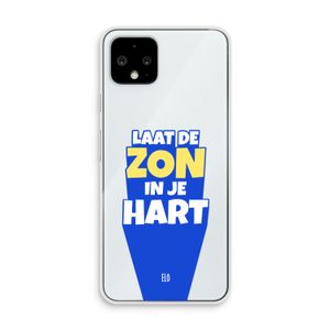 Laat de zon in je hart: Pixel 4 Transparant Hoesje