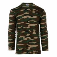 Camouflage t-shirt - volwassenen - lange mouwen - leger print shirt