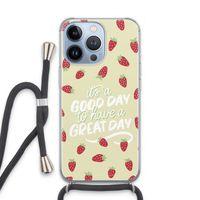 Don't forget to have a great day: iPhone 13 Pro Transparant Hoesje met koord